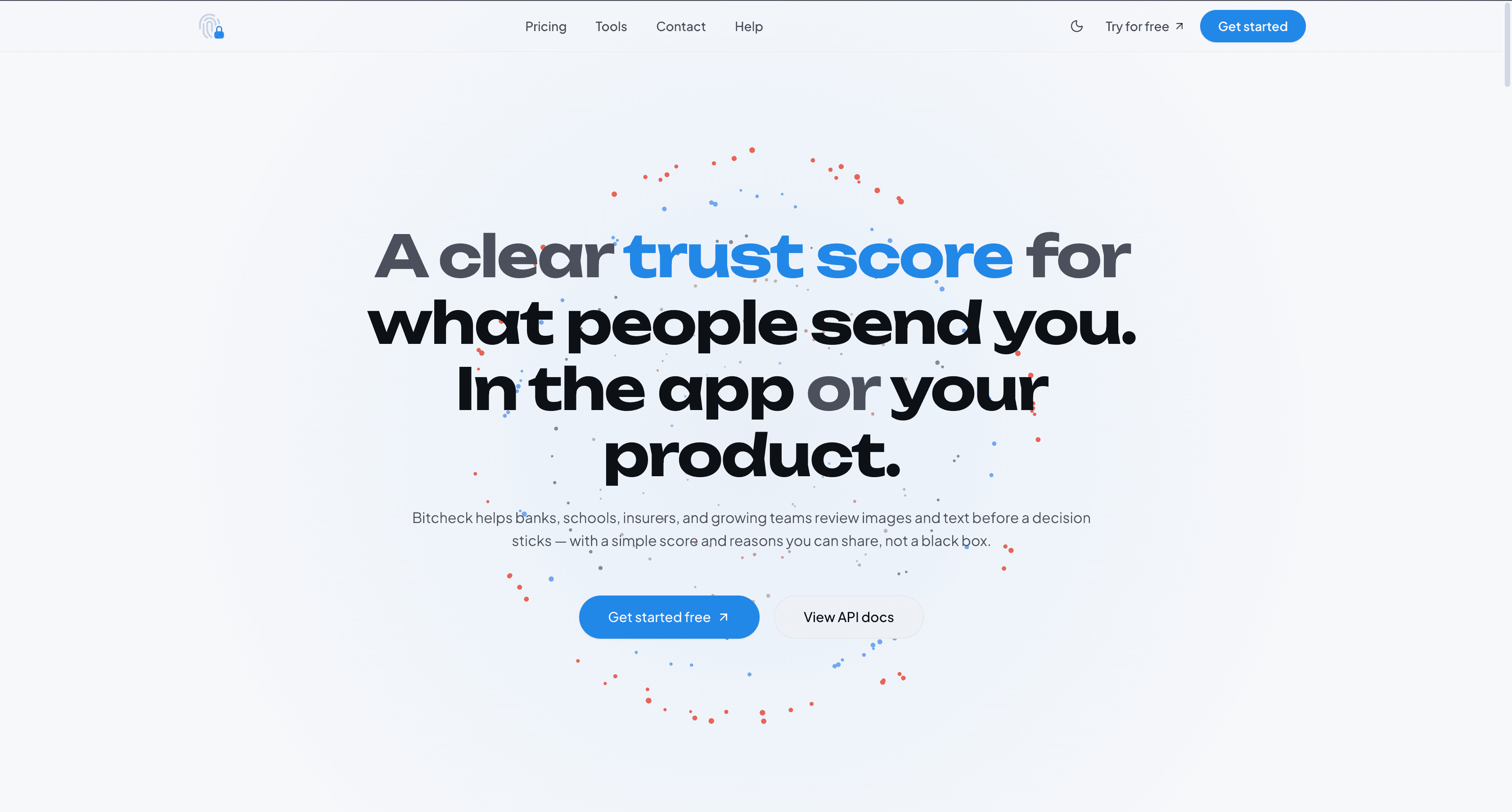 Bitcheck product overview screen
